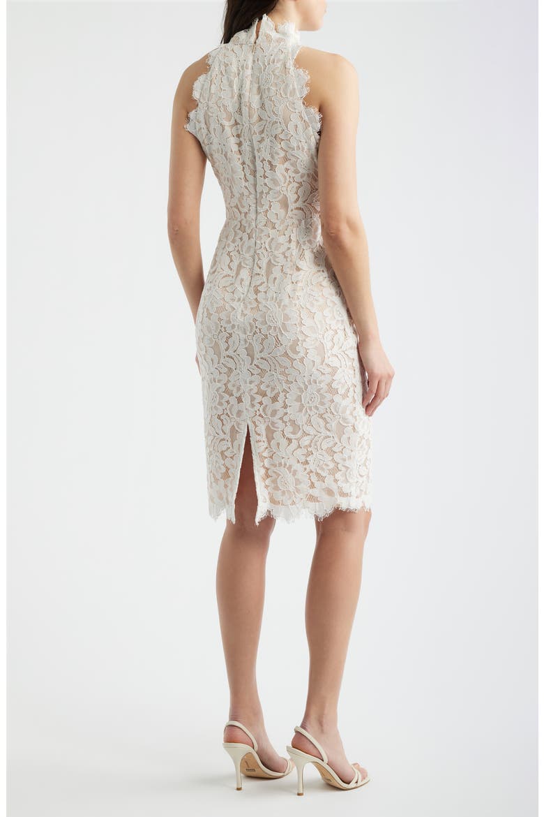 Floral Lace Sheath Dress, Alternate, color, IVORY BEIG