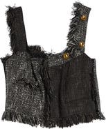 Sacai Crop Mixed Tweed Camisole