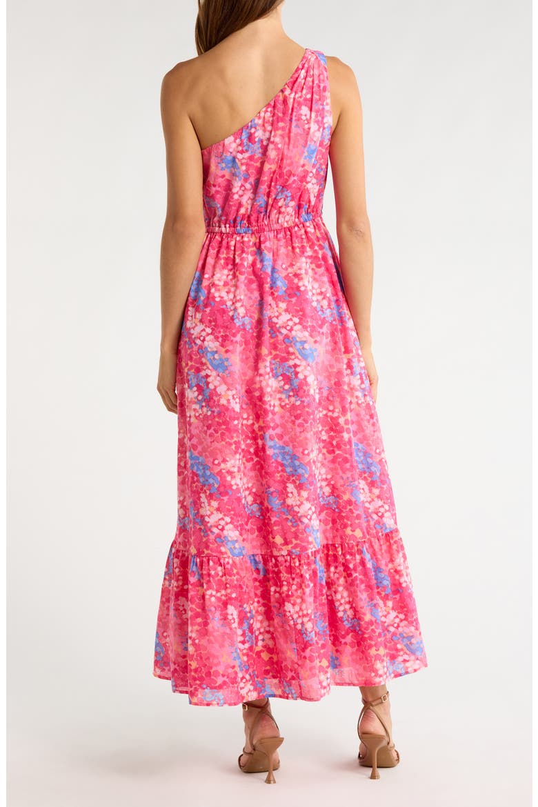 Leah Abstract Elya One Shoulder Maxi Dress, Alternate, color, PINK-BLUE