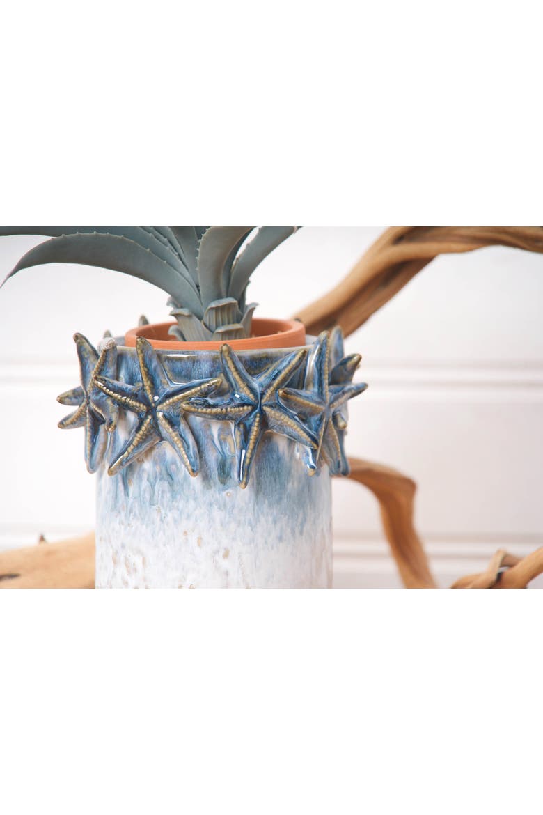 Chinoiserie Sea Starfish Decorative Novelty Container, Alternate, color, Gray