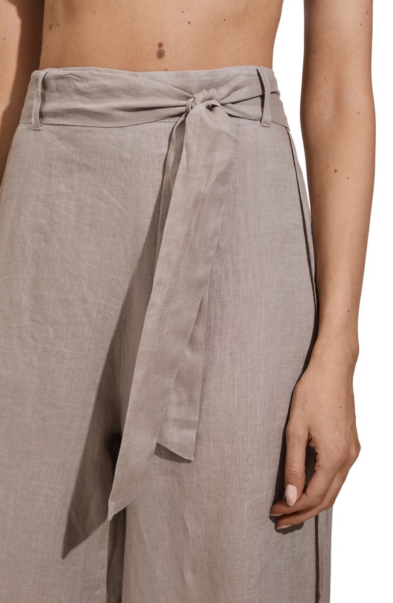Reiss Harry Crop Tie Waist Wide Leg Cover-Up Pants, Alternate, color, 