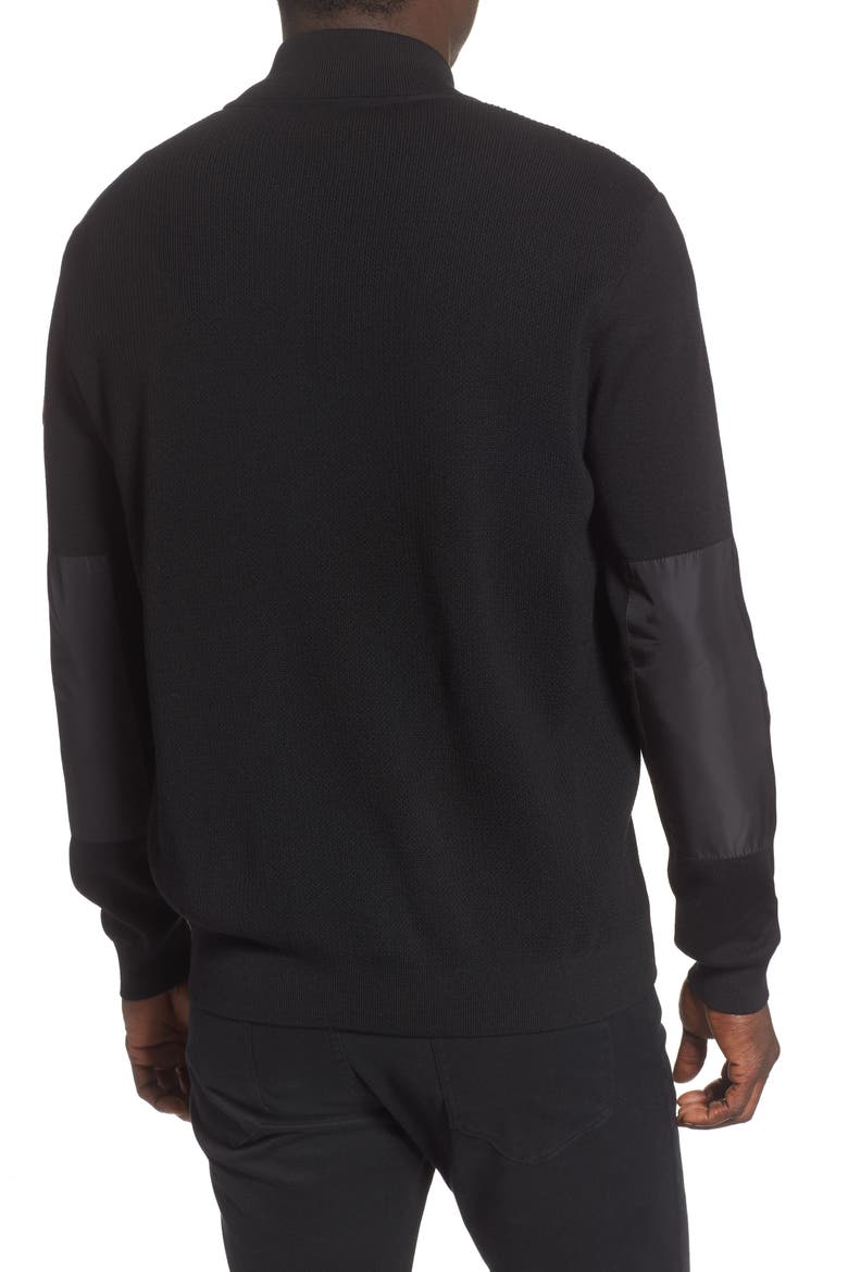 Windbridge Regular Fit Sweater Jacket, Alternate, color, BLACK