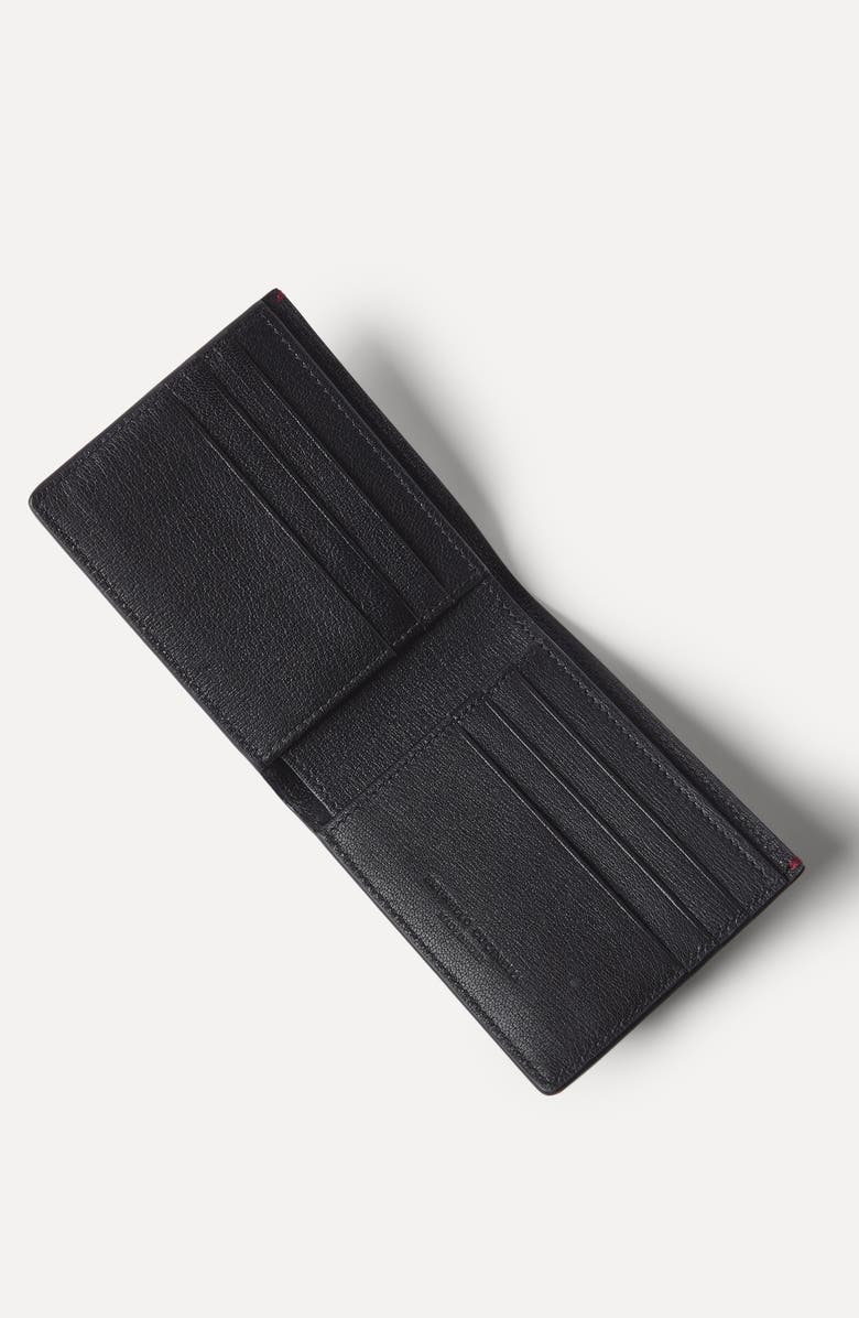 Brunello Cucinelli Grained leather wallet, Alternate, color, Black