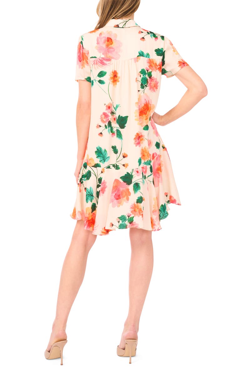 Ted Baker Ellie Ruffle Hem Dress, Alternate, color, Antique White