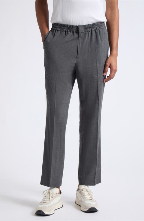 Straight Leg Wool Serge Trousers