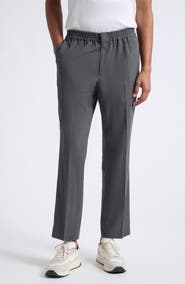 AMI Paris Mattiussi Straight Leg Wool Serge Trousers