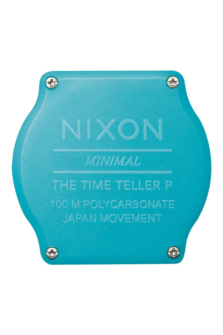 Time Teller P Polyurethane Strap Watch, 40mm, Alternate, color, MINERAL JADE