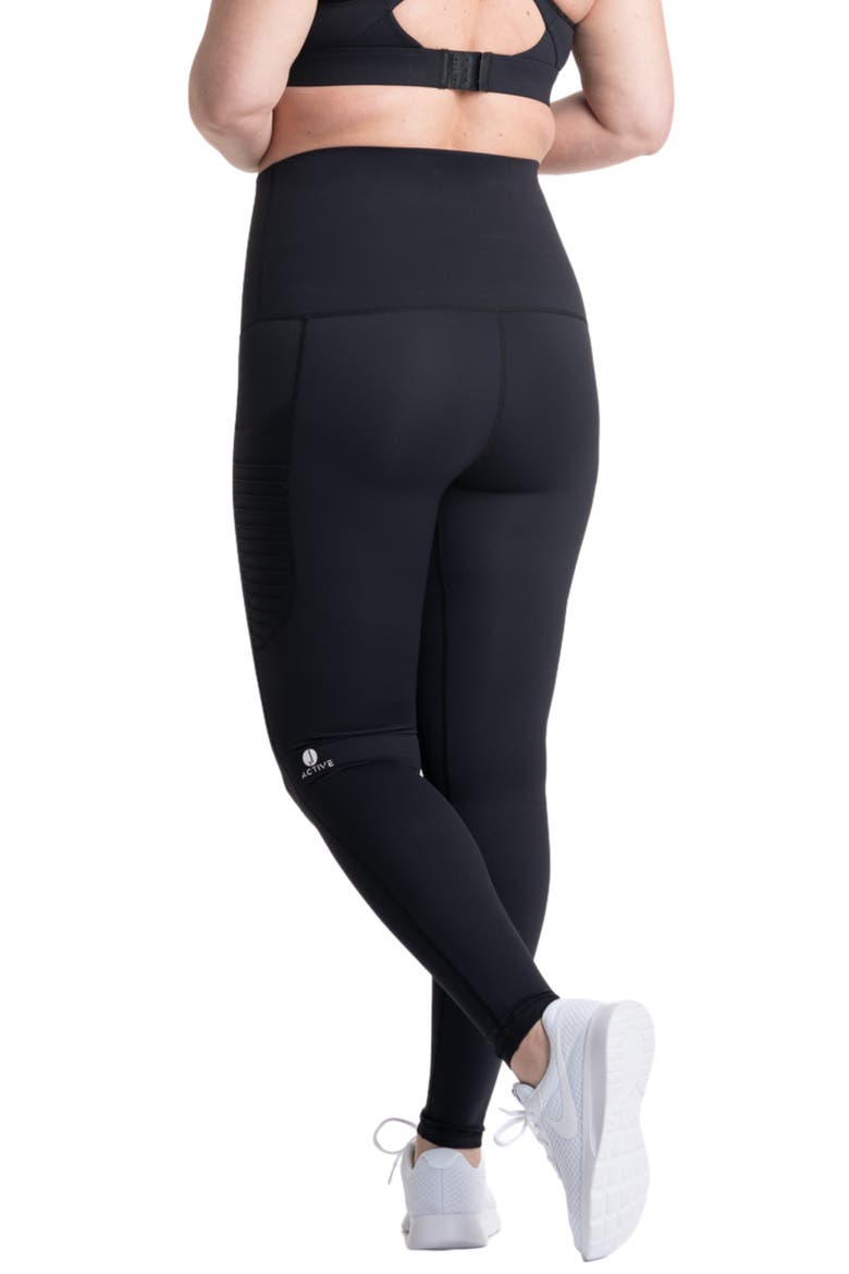 Kahina High Waist Maternity/Postpartum Active Leggings, Alternate, color, BLACK