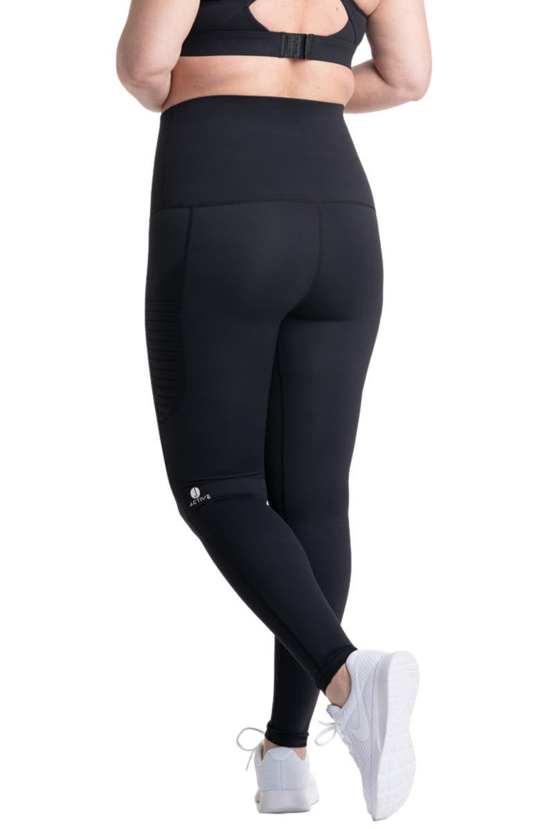 Preggo Leggings Kahina High Waist Maternity/Postpartum Active Leggings, Alternate, color, Black