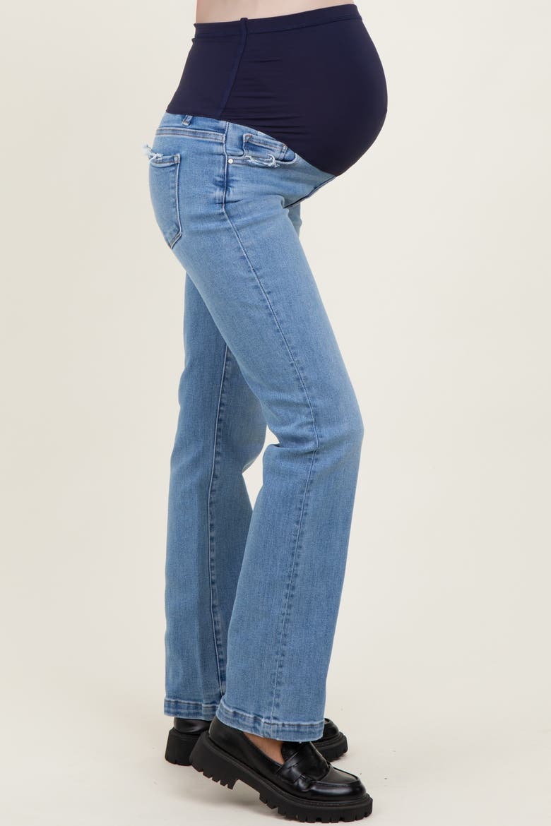 Mid Rise Straight Maternity Jeans, Alternate, color, Blue