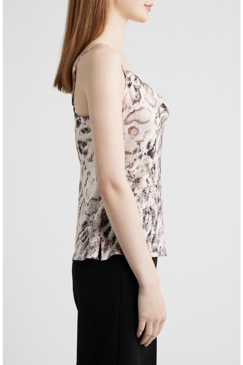 Snakeskin Print Satin Camisole, Alternate, color, MOCHA SNAKE