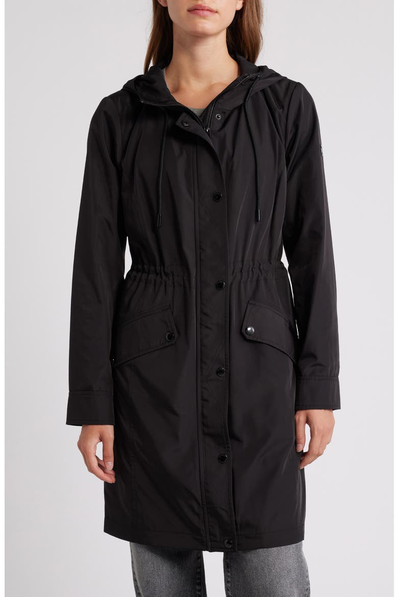 Water Resistant Hooded Anorak, Main, color, BLACK
