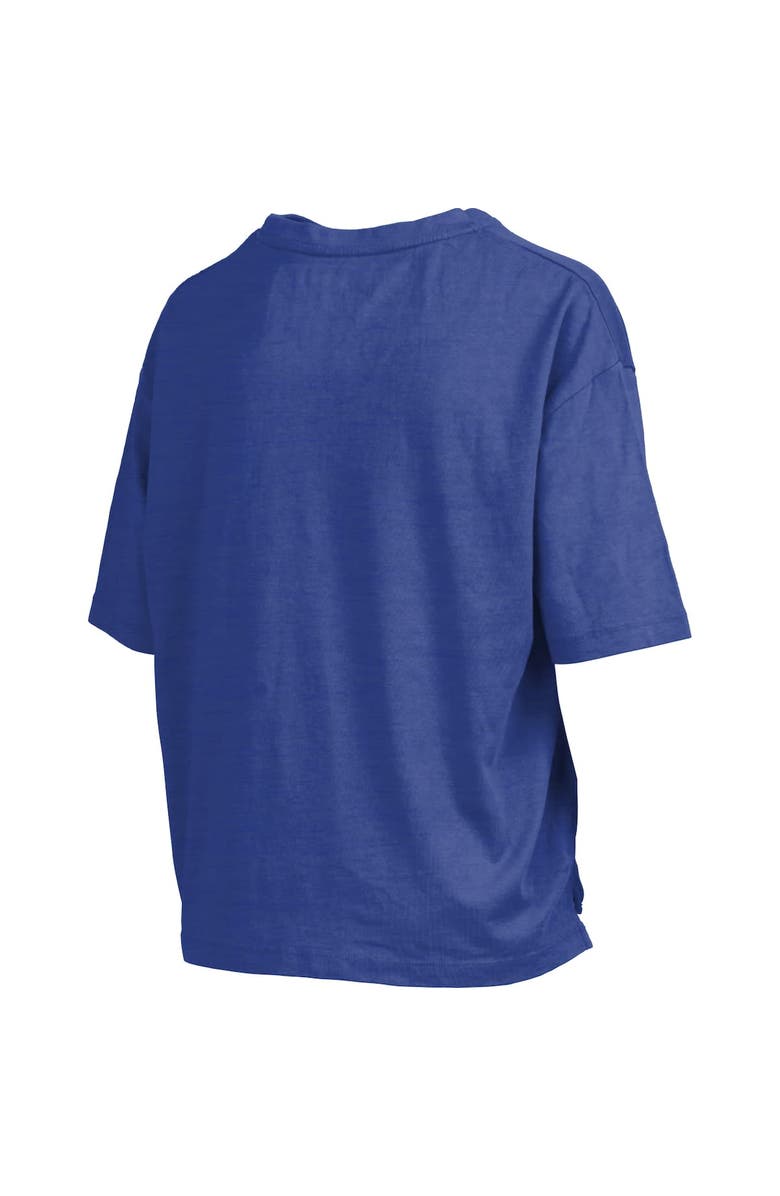 PRESSBOX Women's Pressbox Royal Florida Gators 2025 NCAA Men's Basketball National Champions World Ball Motley Crew Oversized Slub T-Shirt, Alternate, color, 