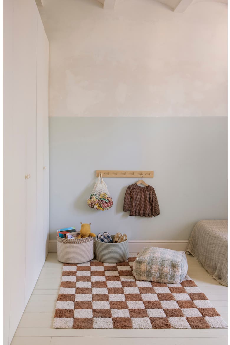 Tiles Washable Cotton Blend Rug, Alternate, color, TOFFEE NATURAL