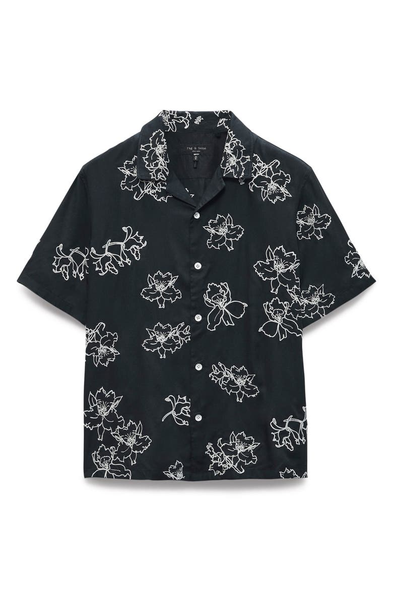 rag & bone Avery Embroidered Camp Shirt, Alternate, color,