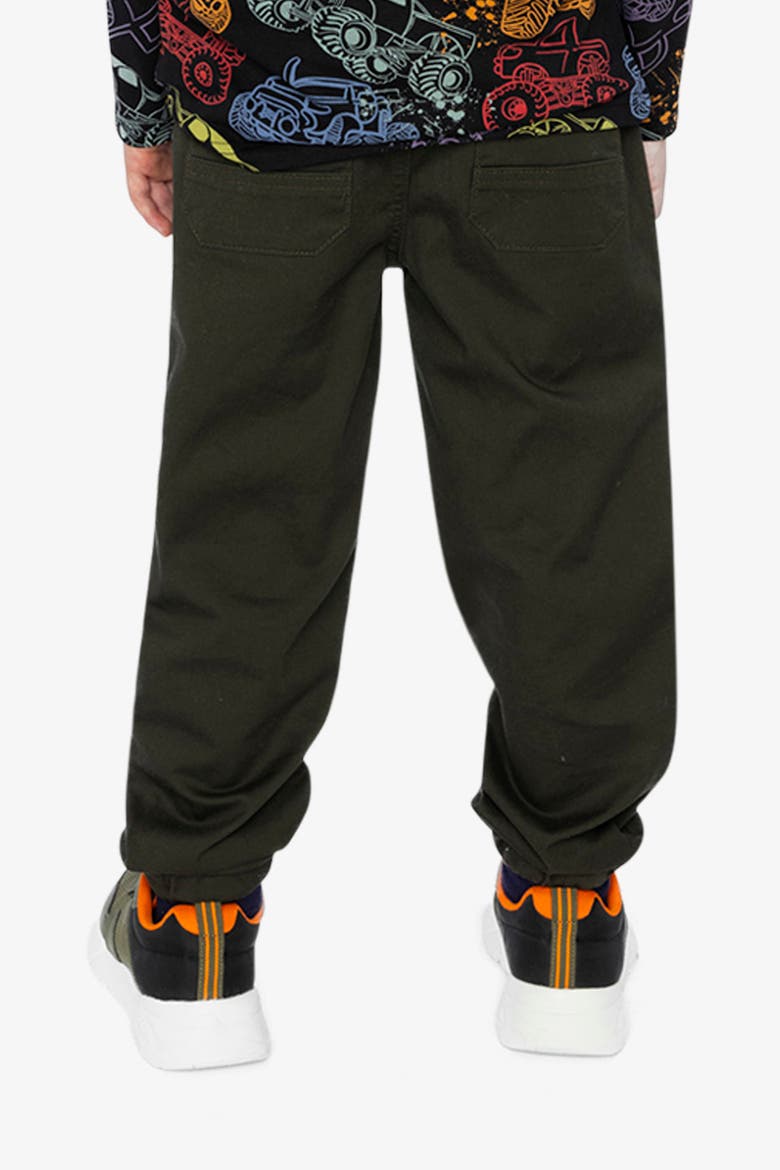 Elastic Cuffs Stretch Canvas Jogger Pants, Alternate, color, Very Dark Green