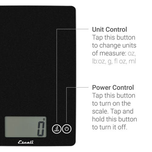 Escali Arti Glass Digital Scale In Black