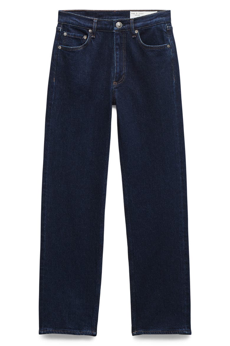 Harlow Mid Rise Ankle Straight Leg Jeans, Alternate, color, DARK RINSE