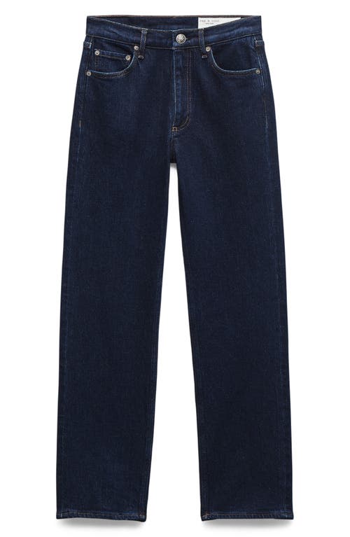 Rag & Bone Harlow High Waist Straight Leg Jeans In Blue