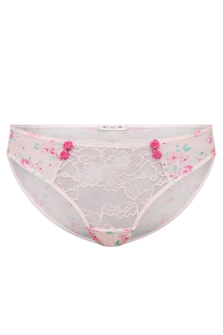 Gretel Bikini Panties, Alternate, color, Floral pink