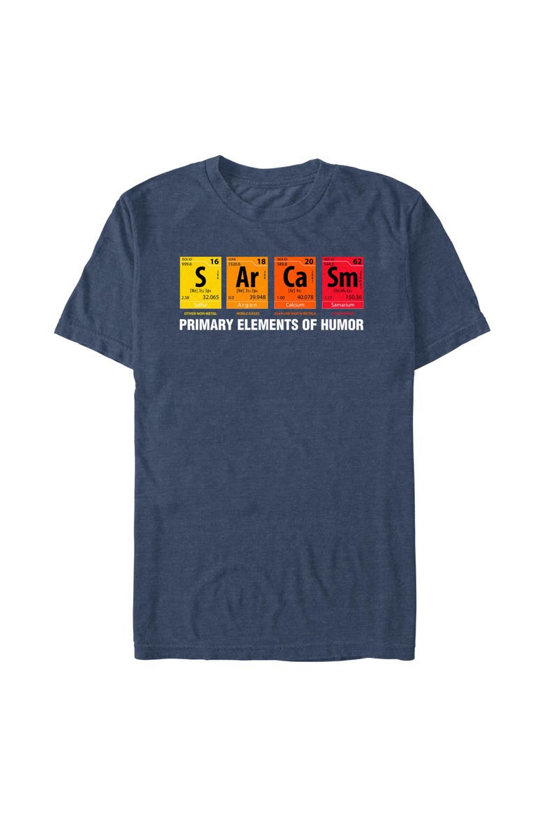 Men's Lost Gods The Elements Of Humor  Graphic T-Shirt, Main, color, Navy Blue Heather