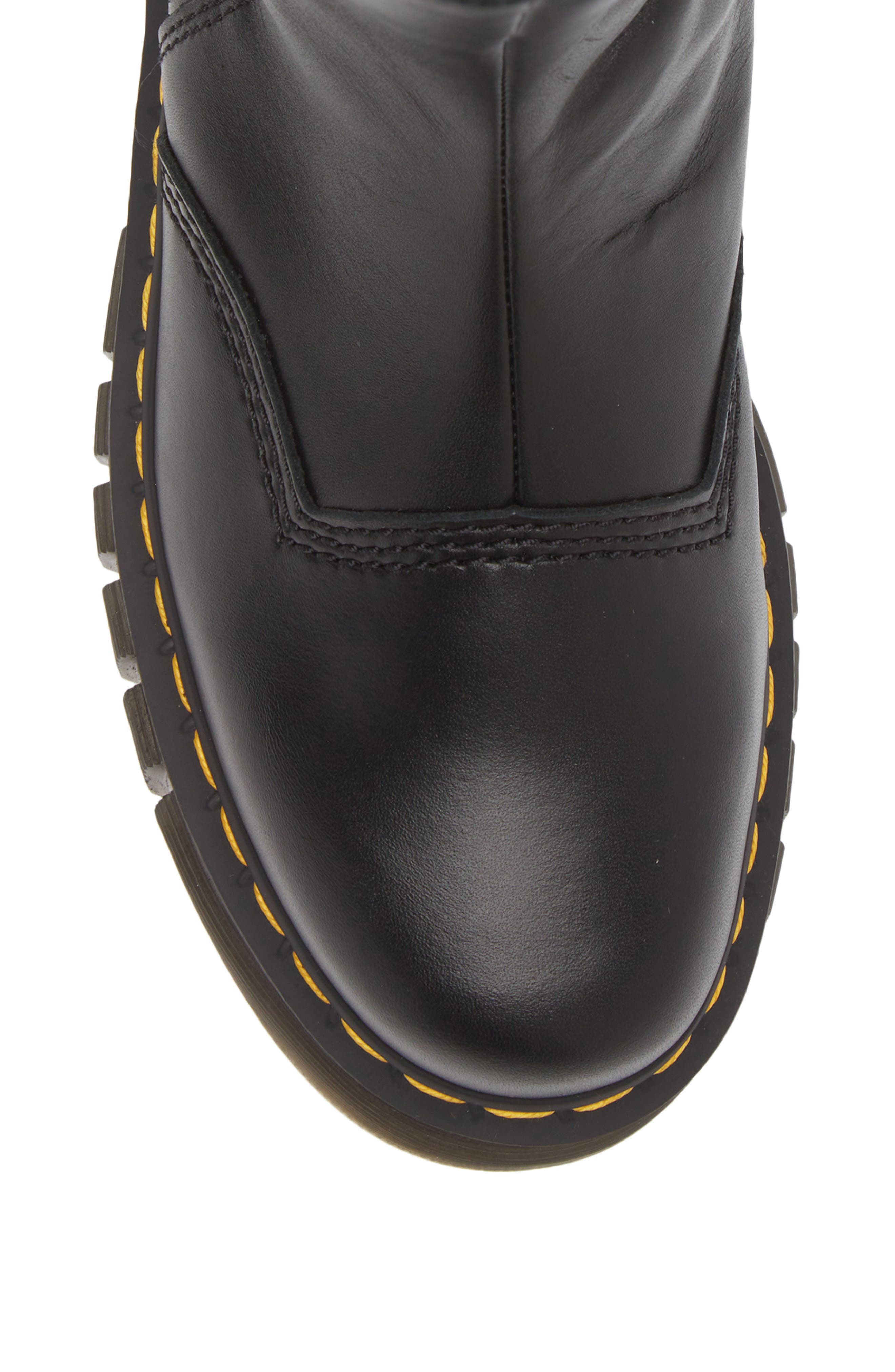 Dr. Martens Audrick Platform Tall Chelsea Boot, Alternate, color, Black Nappa Lux