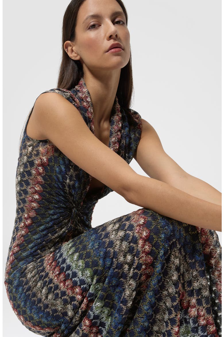 Metallic Sleeveless Maxi Dress, Alternate, color, SMSPV