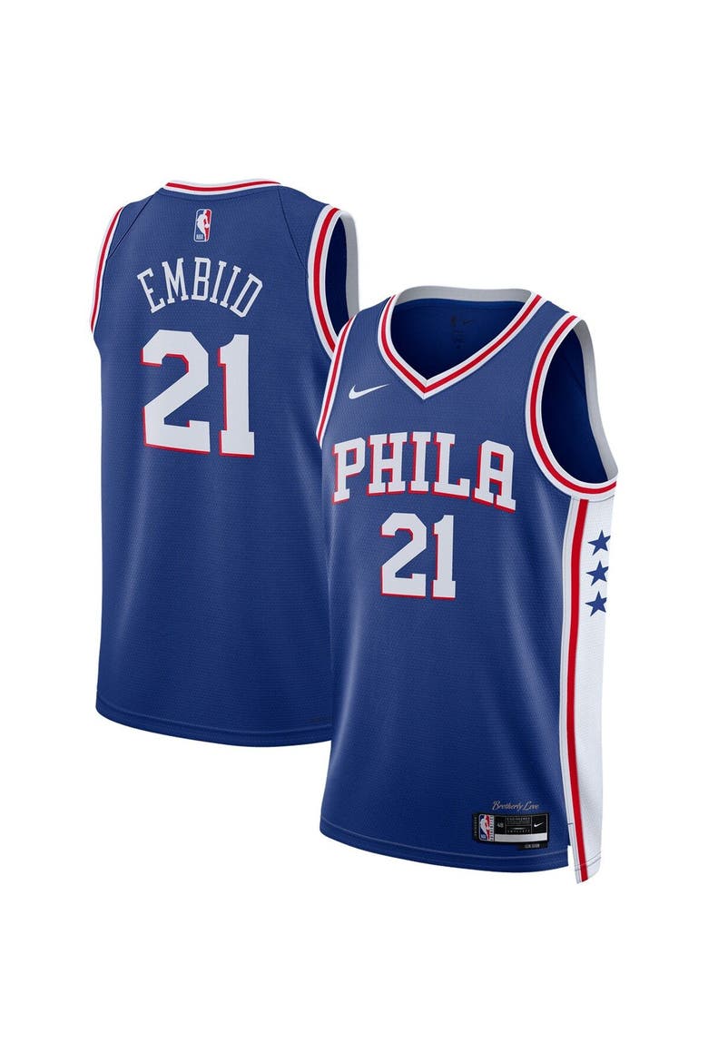 Unisex Nike Joel Embiid Royal Philadelphia 76ers Swingman Jersey - Icon Edition, Main, color, Royal