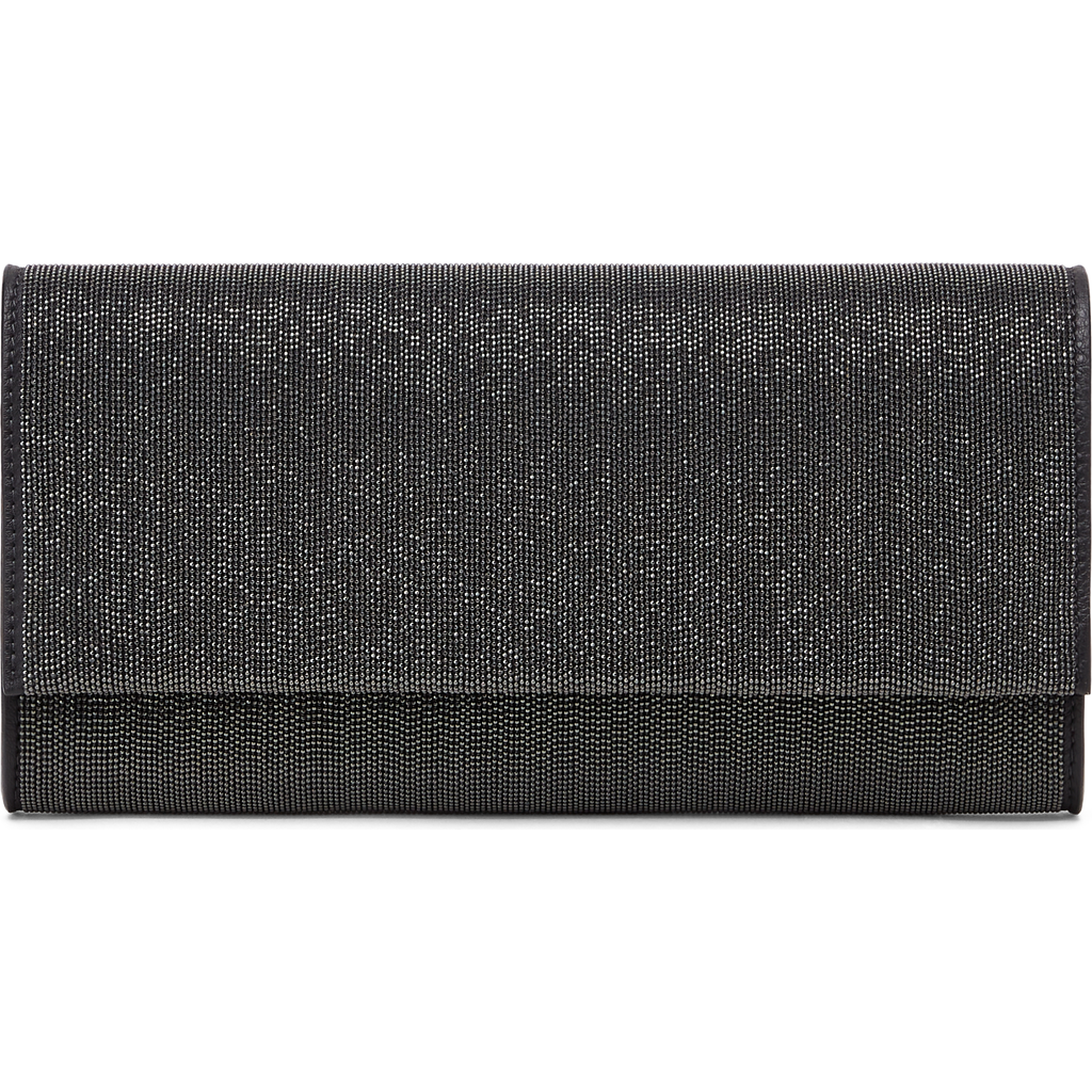 Shop Brunello Cucinelli Precious Clutch In Lignite Grey