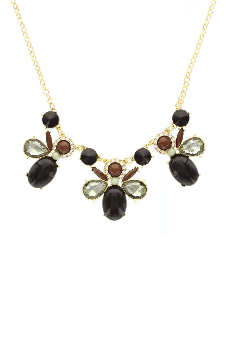 OLIVIA WELLES Resin Stone & Crystal Statement Necklace, Main, color, 