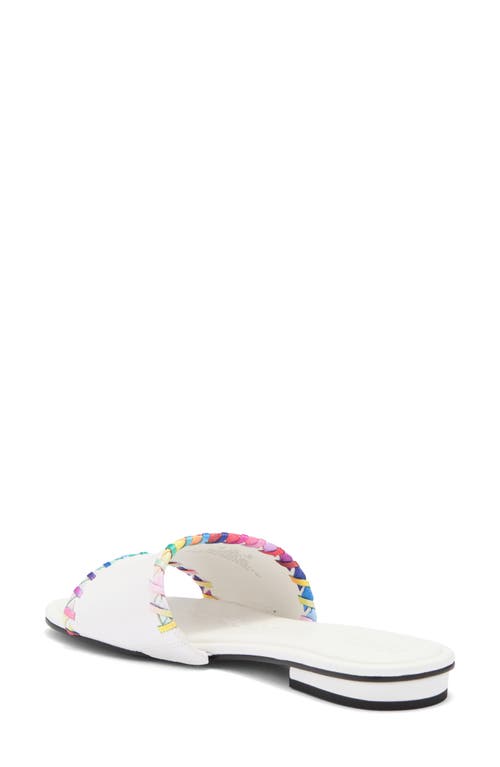 Karl Lagerfeld Paris Cenie Slide Sandal In Bright White
