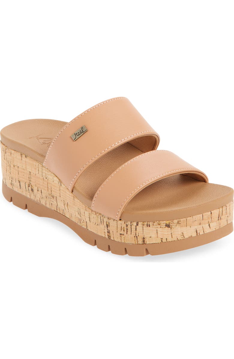 Reef Horizon 2.5 Luca Platform Slide Sandal, Main, color, Natural