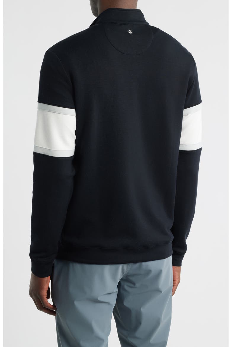 Owen Chest Stripe Golf Quarter Zip, Alternate, color, BLACK-WHITE