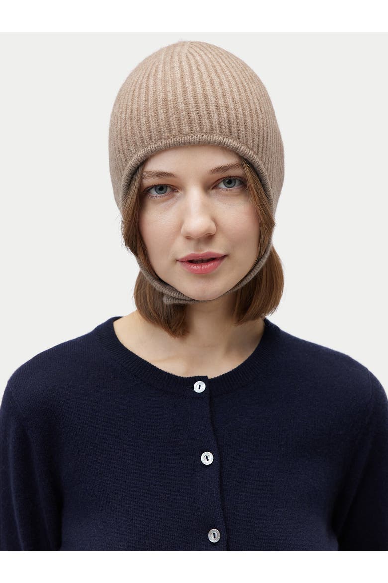 Knitted Aviator Cap, Alternate, color, taupe