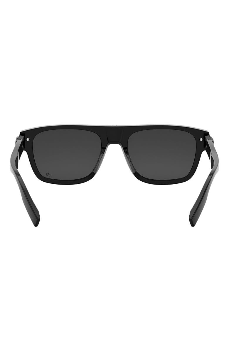 DIOR CD Icon S3I 55mm Square Sunglasses, Alternate, color, Shiny Black / Smoke