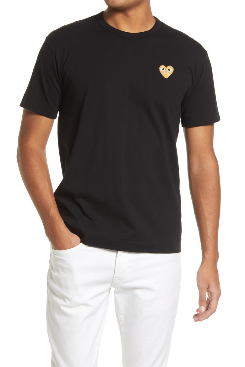 Crewneck T-Shirt, Main, color, BLACK 1