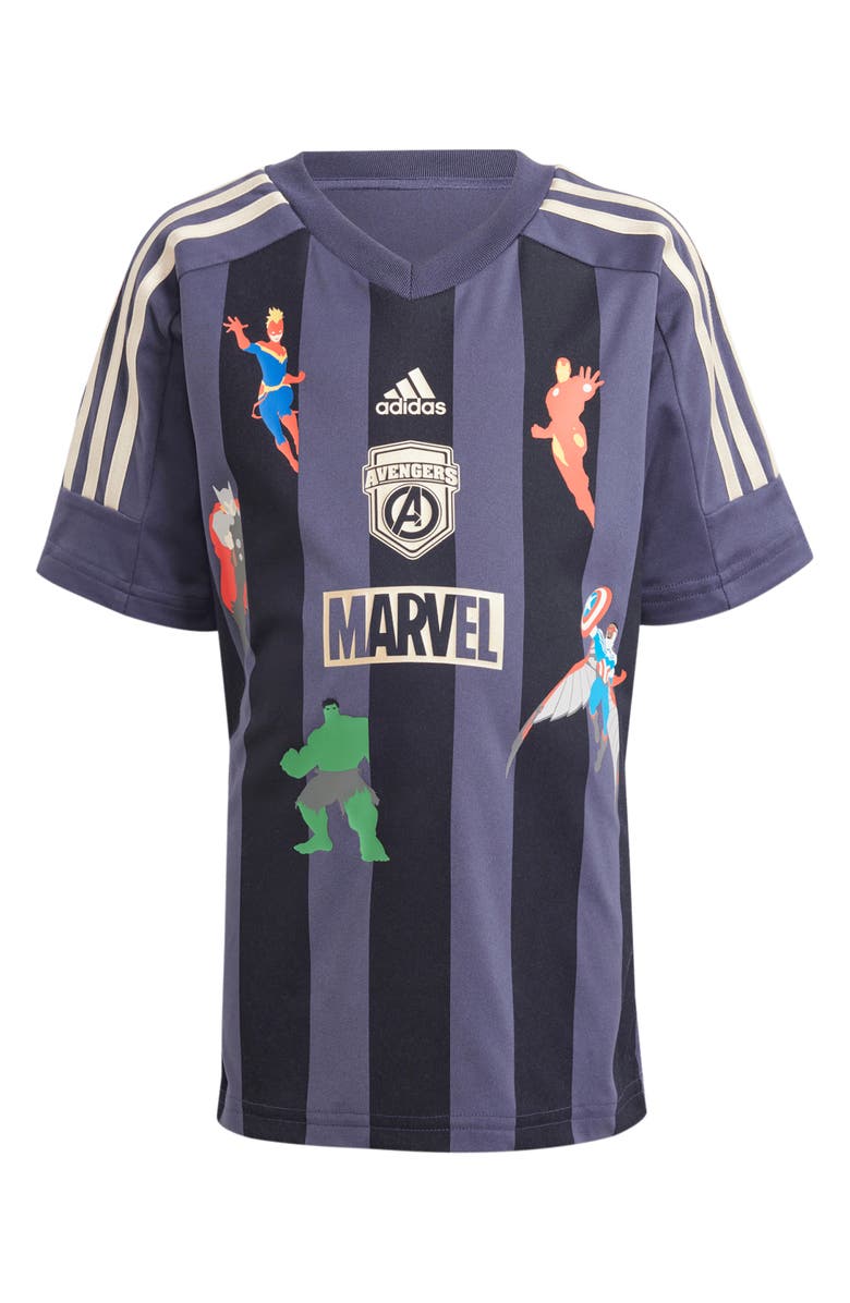 adidas Originals Kids' x Marvel Comics Avengers T-Shirt & Shorts Set, Alternate, color, 