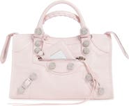 Balenciaga Small Le City Giant Stud Leather Top Handle Bag