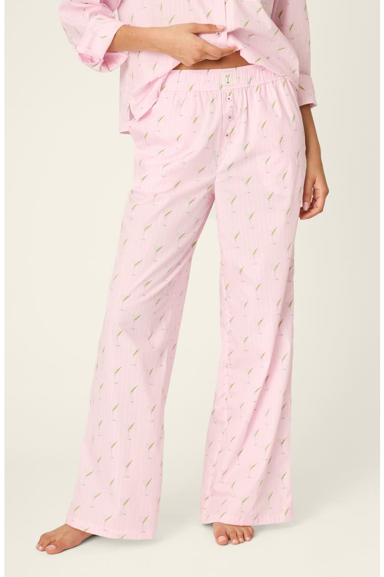 Afterparty Cotton Poplin Pajama Pants, Main, color, PINK PEARL