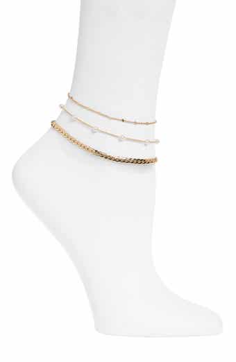Vince Camuto Set of Three Chain Anklets