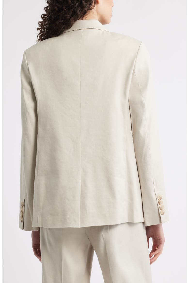 The Liv Linen Blend Boyfriend Blazer, Alternate, color, BEIGE SCROLL