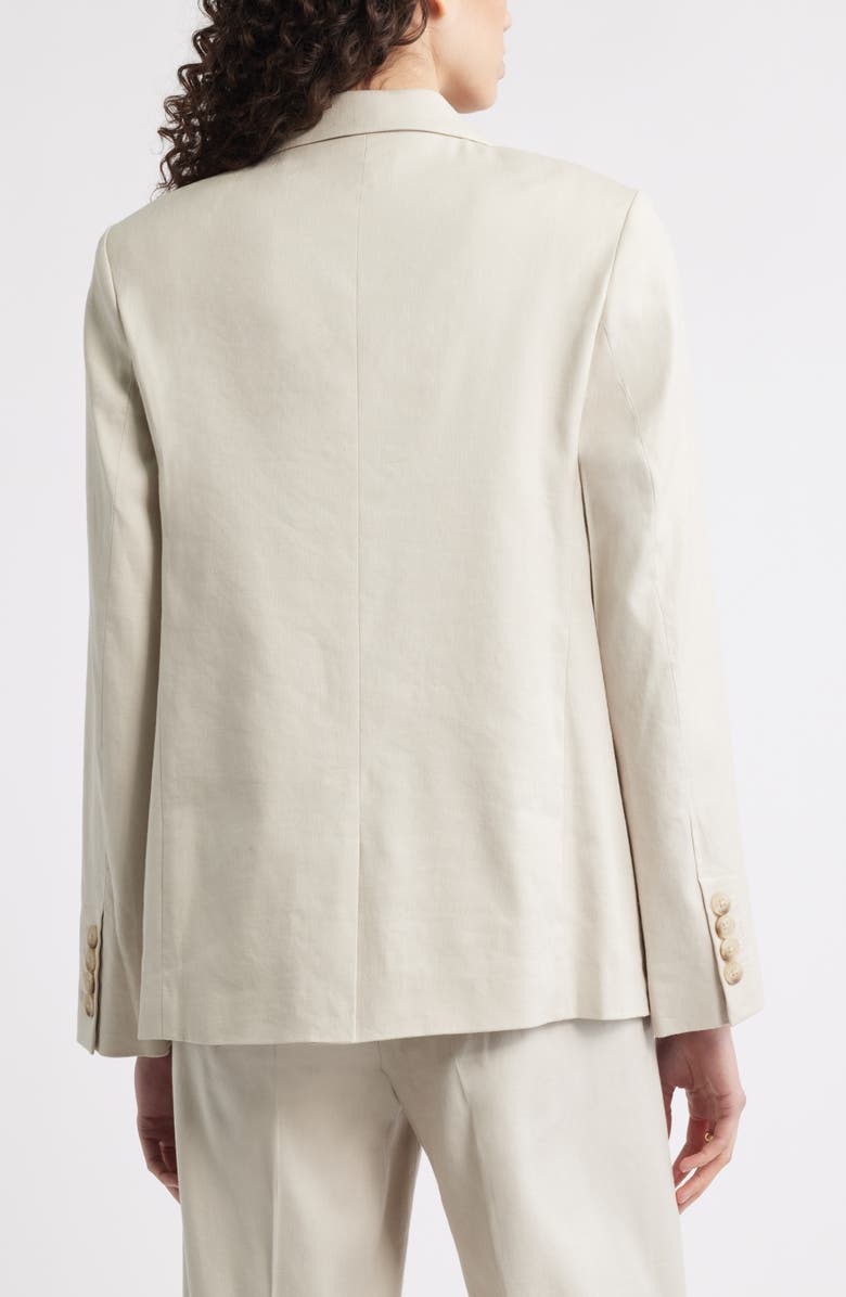 Nordstrom The Liv Linen Blend Boyfriend Blazer, Alternate, color, Beige Scroll