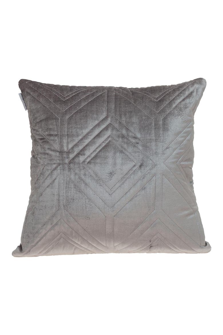 Reta Diamond Quilted Throw Pillow, Main, color, TAUPE