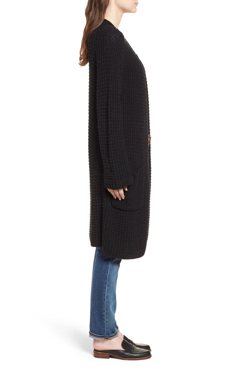 Madewell Waffle Stitch Sweater Jacket, Alternate, color, 