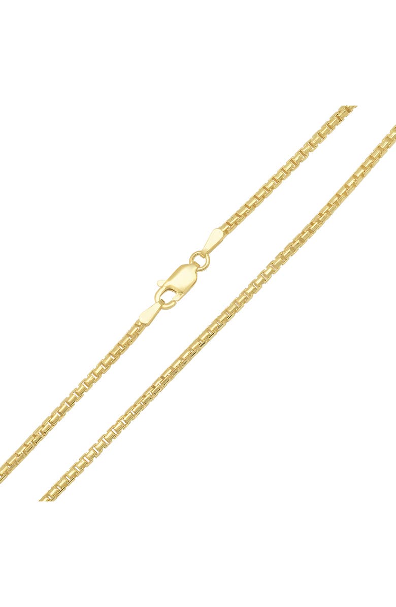 Queen Jewels 14K Yellow Gold Round Box Chain Necklace, Alternate, color, Gold