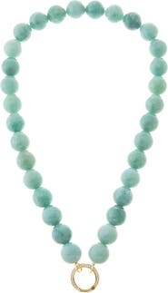 BY ADINA EDEN Jade Green Large Bead Clicker Necklace
