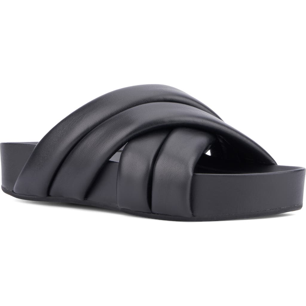 Aquatalia Talya Platform Slide Sandal In Black