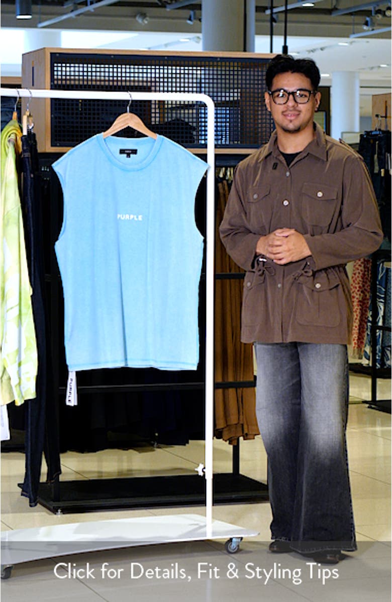 Cotton Graphic Logo Muscle Tank, sales video thumbnail