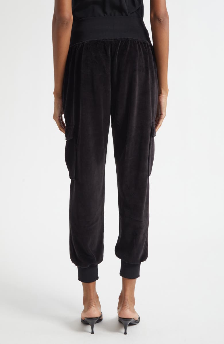 Cinq à Sept Giles Velour Ankle Pants, Alternate, color, Black