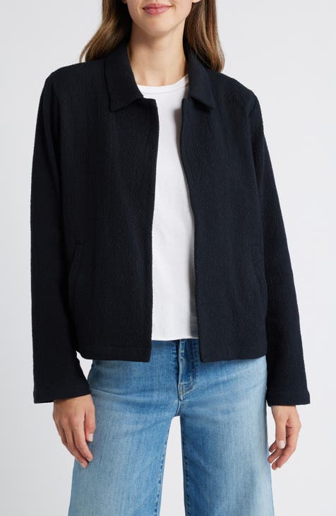 Eileen Fisher 95% Wool hotsell Single Breasted Blazer Silk Lining Womens M Black Jacket